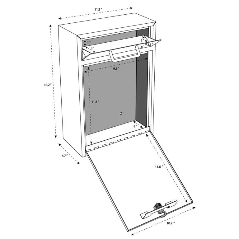 Mail Boss Wall Mount Security Drop Box