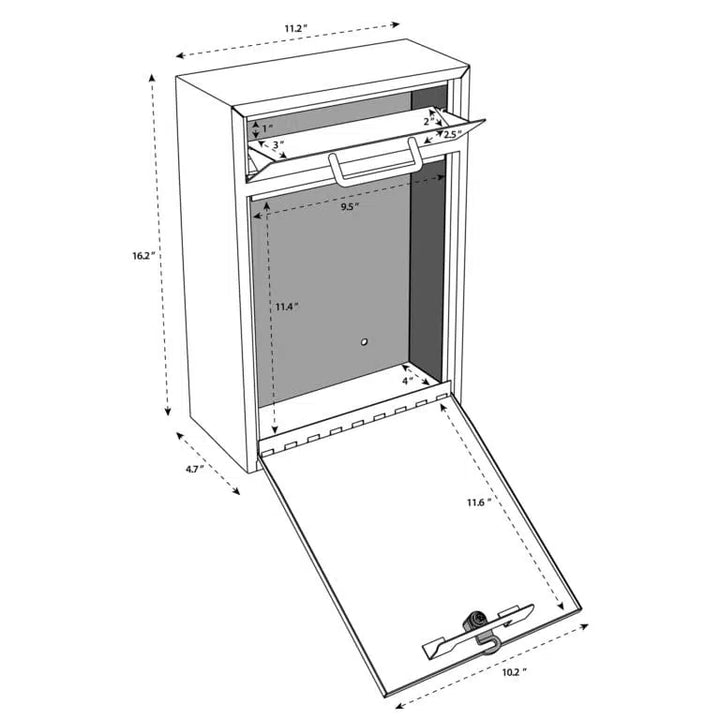 Mail Boss Wall Mount Security Drop Box