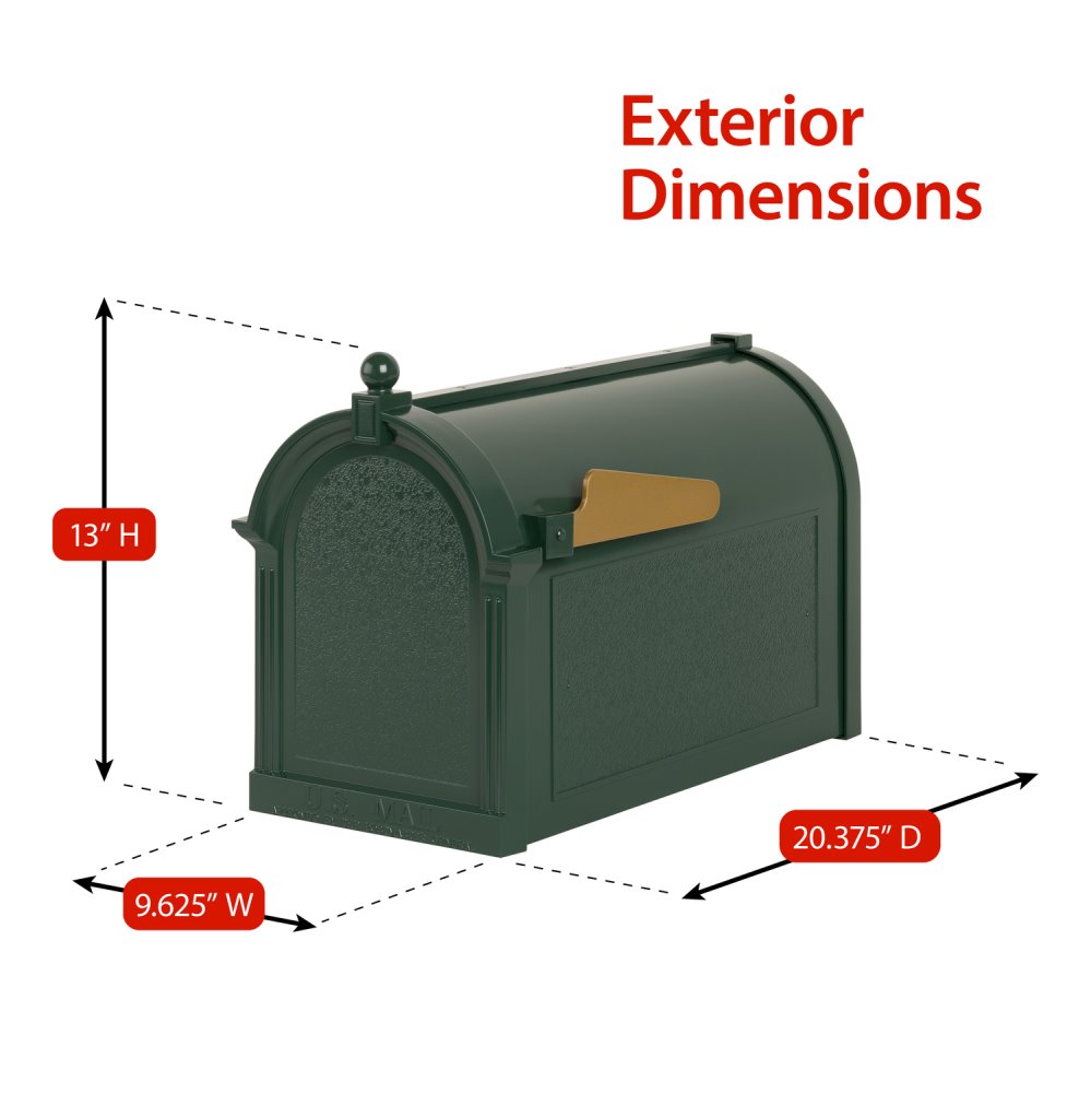 Whitehall Deluxe Capitol Mailbox and Post Package