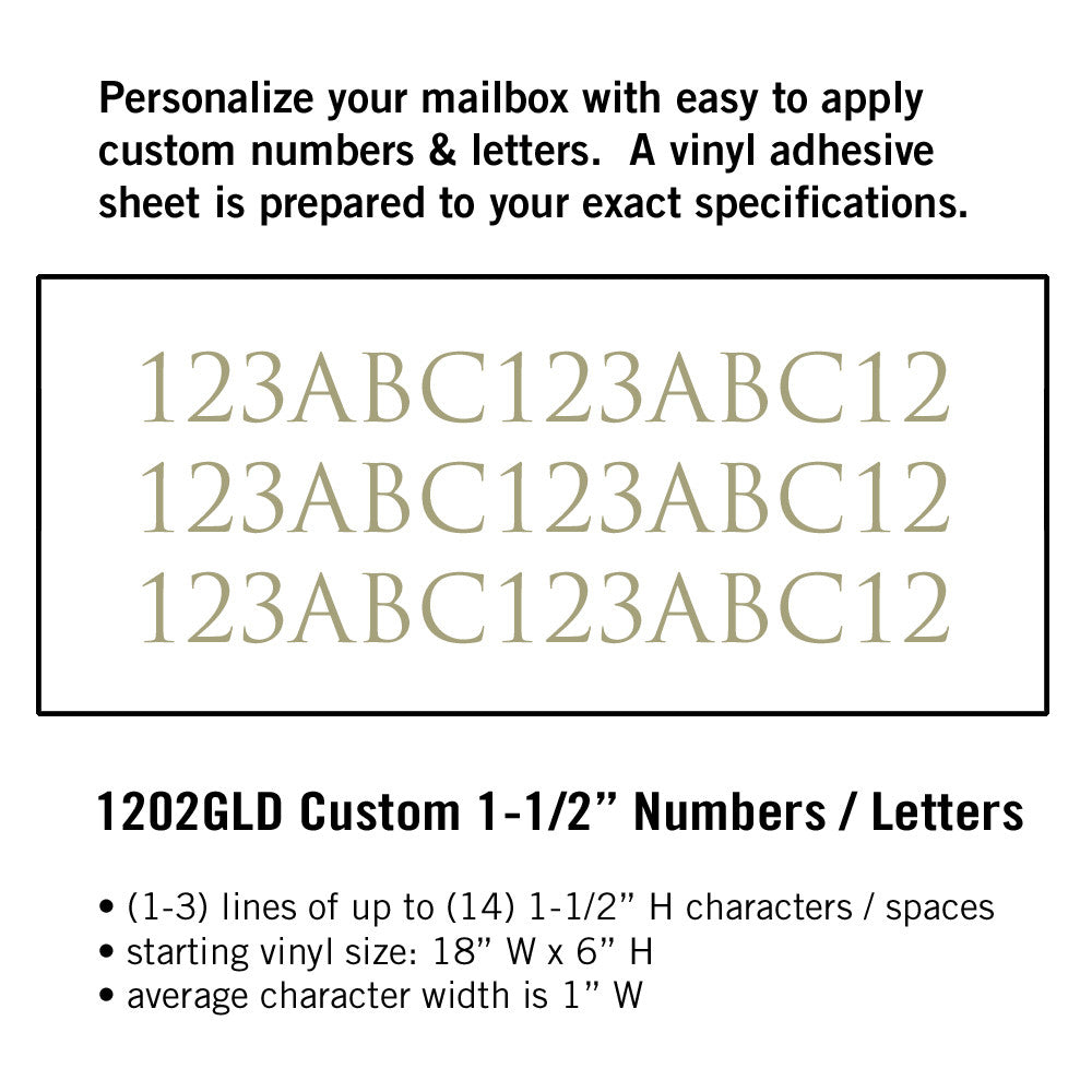 1.5 Inch Horizontal Vinyl Custom Numbers / Letters
