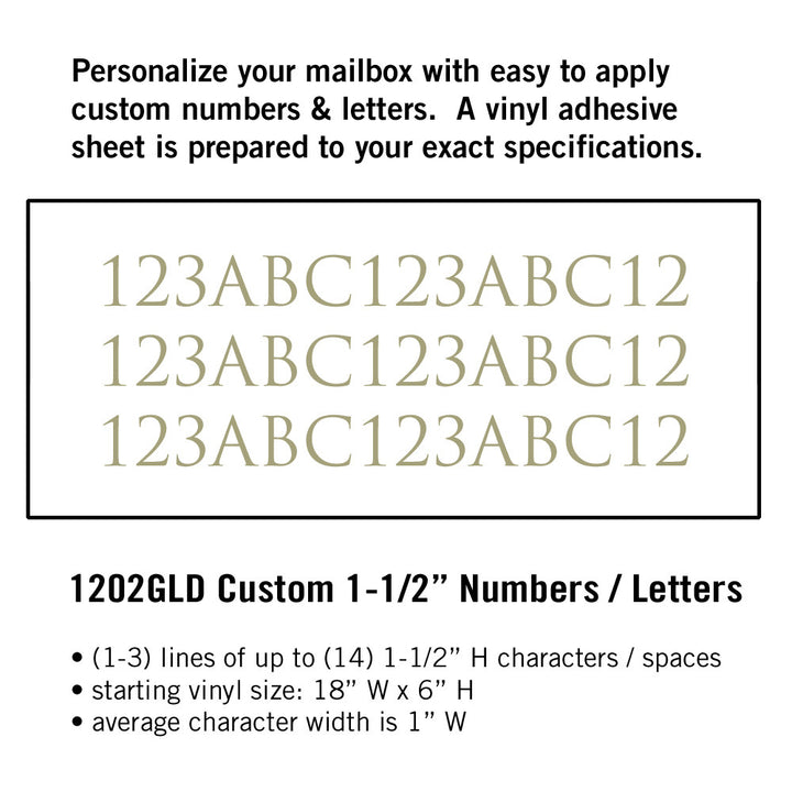 1.5 Inch Horizontal Vinyl Custom Numbers / Letters