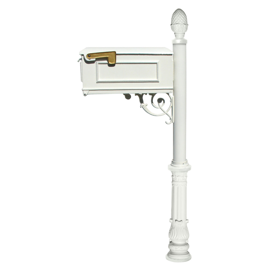 QualArc Personalized Lewiston Complete Mailbox Ornate Base & Pineapple