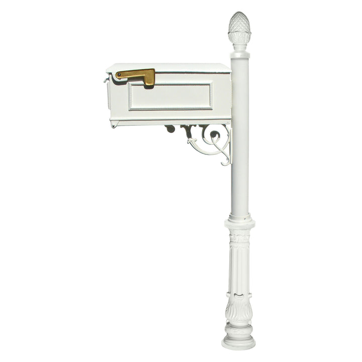 QualArc Personalized Lewiston Complete Mailbox Ornate Base & Pineapple