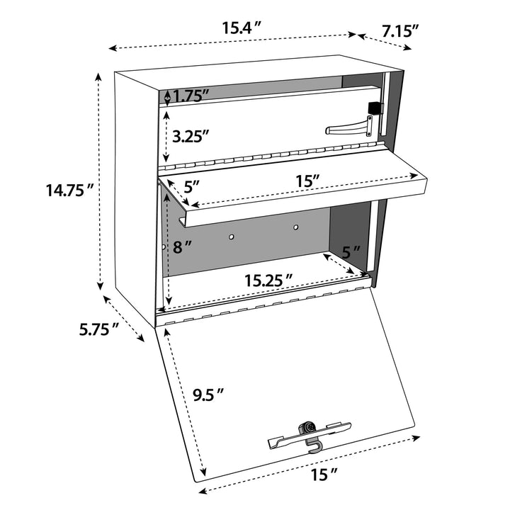 Mail Boss Metro Wall Mount Mailbox