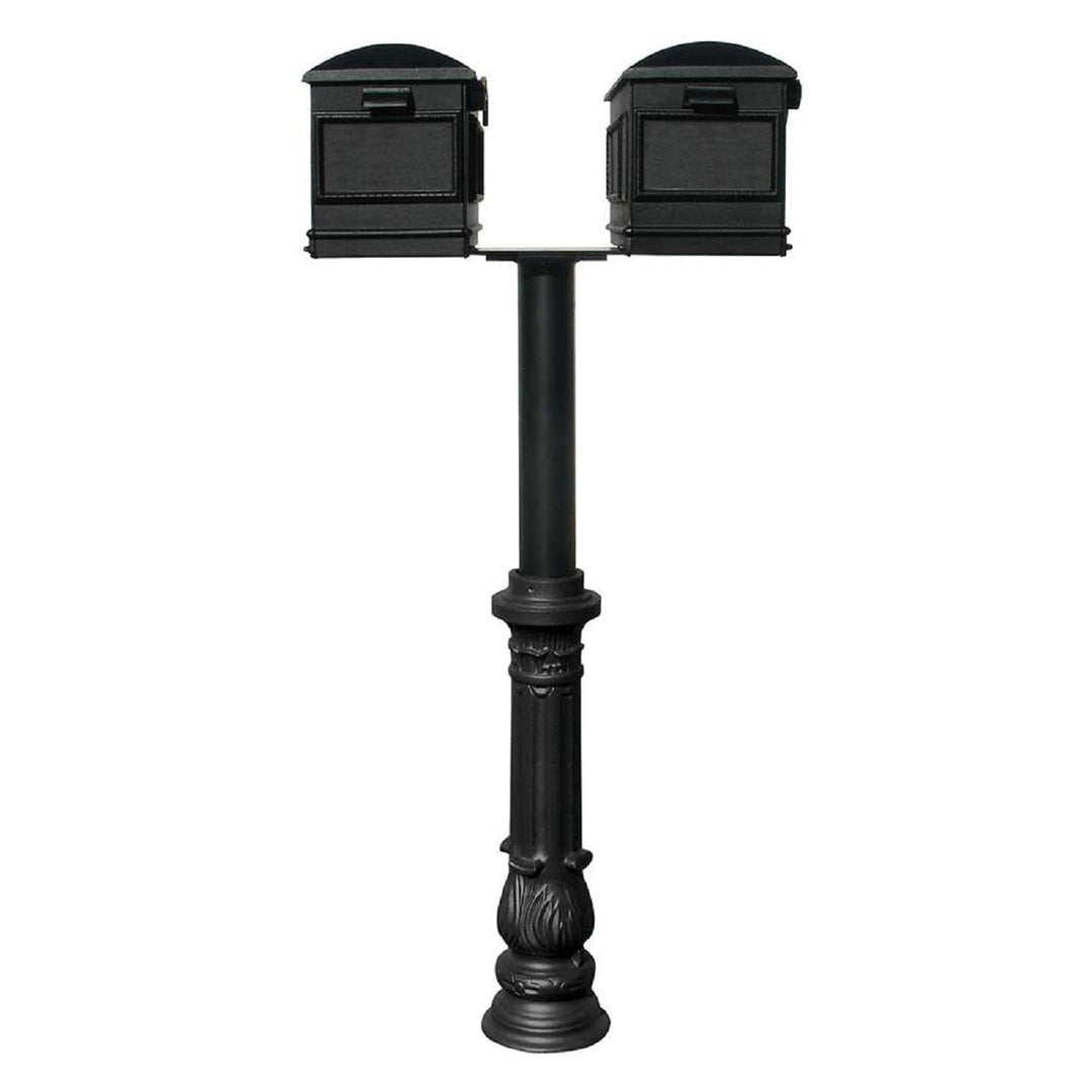 QualArc Hanford TWIN Mailbox Post System Cast Aluminum