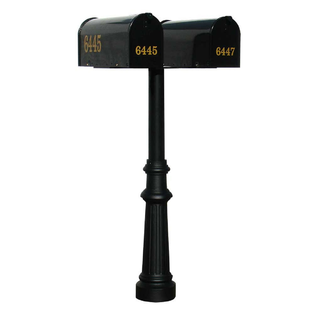 QualArc Hanford TWIN Mailbox Post System Cast Aluminum