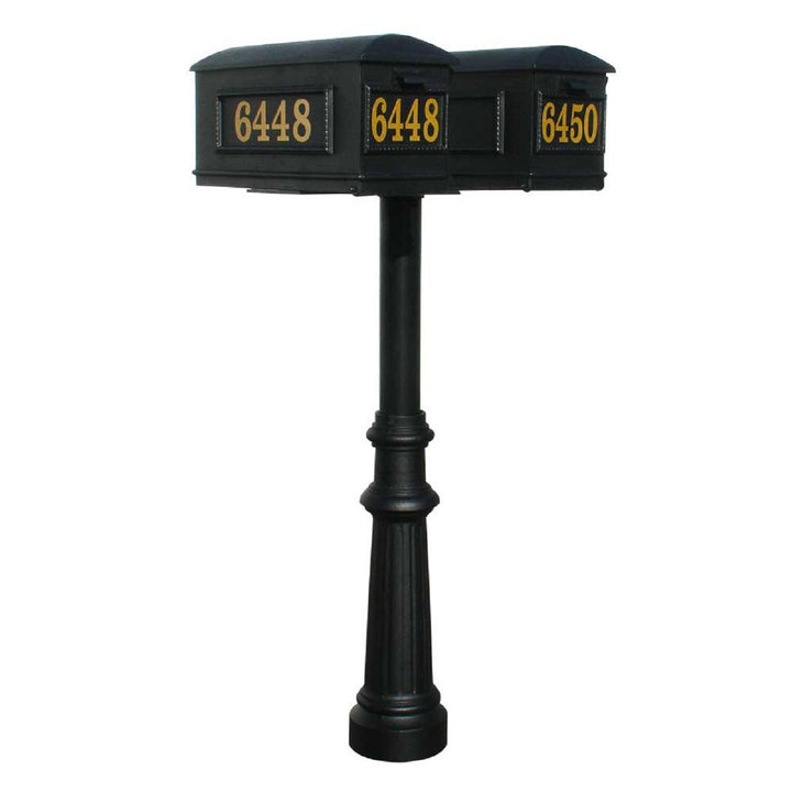 QualArc Hanford TWIN Mailbox Post System Cast Aluminum