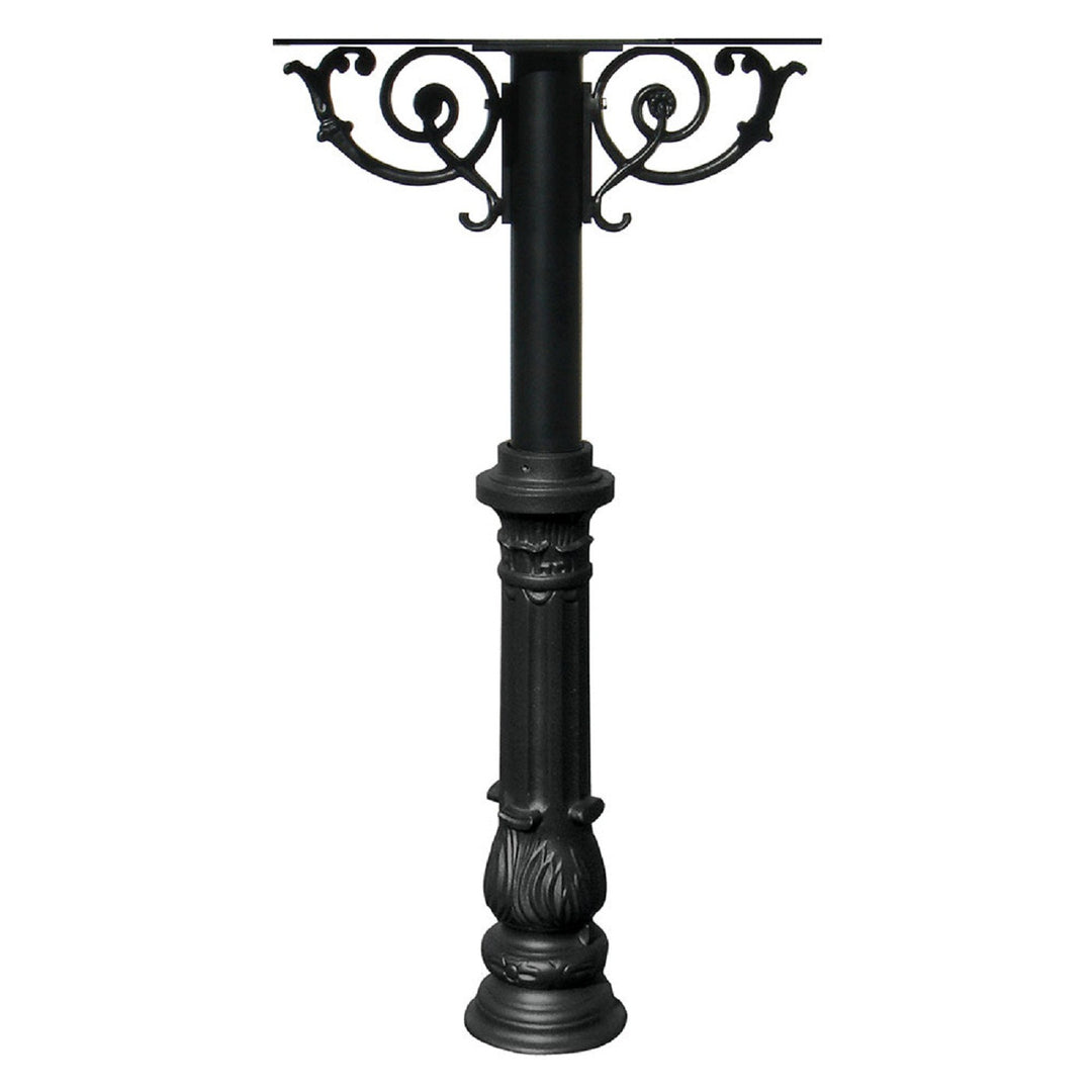 QualArc Hanford TWIN Mailbox Post System with Scroll Supports