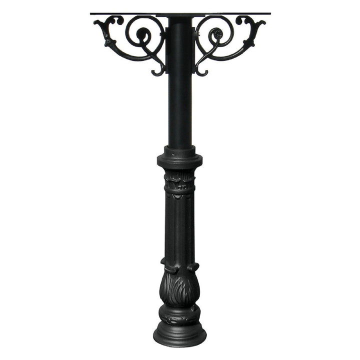 QualArc Hanford TWIN Mailbox Post System with Scroll Supports