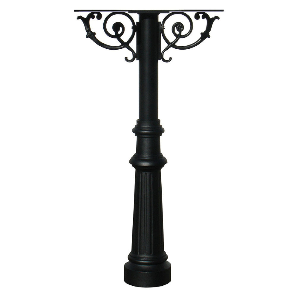 QualArc Hanford TWIN Mailbox Post System with Scroll Supports
