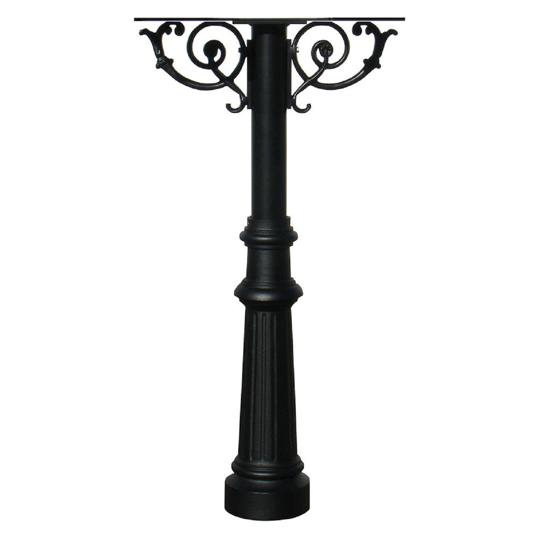 QualArc Hanford TWIN Mailbox Post System with Scroll Supports