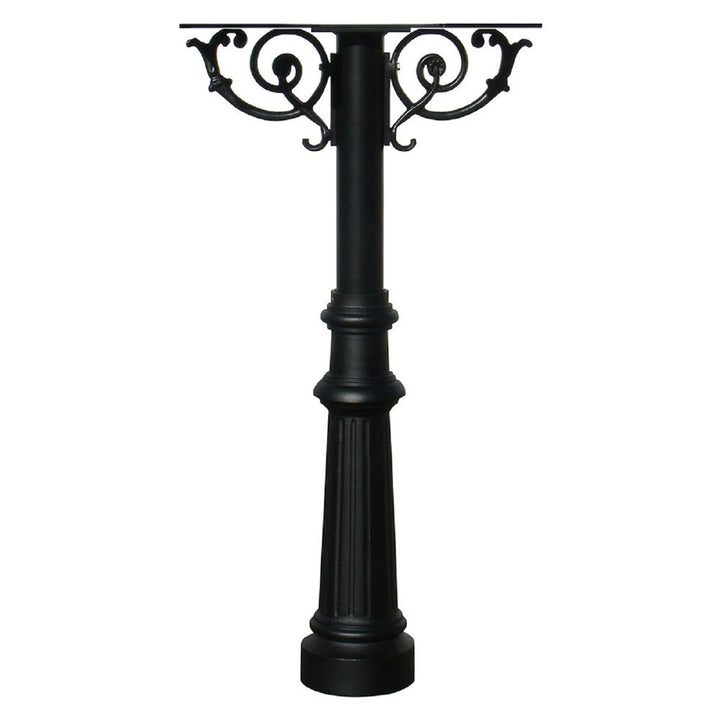 QualArc Hanford TWIN Mailbox Post System with Scroll Supports