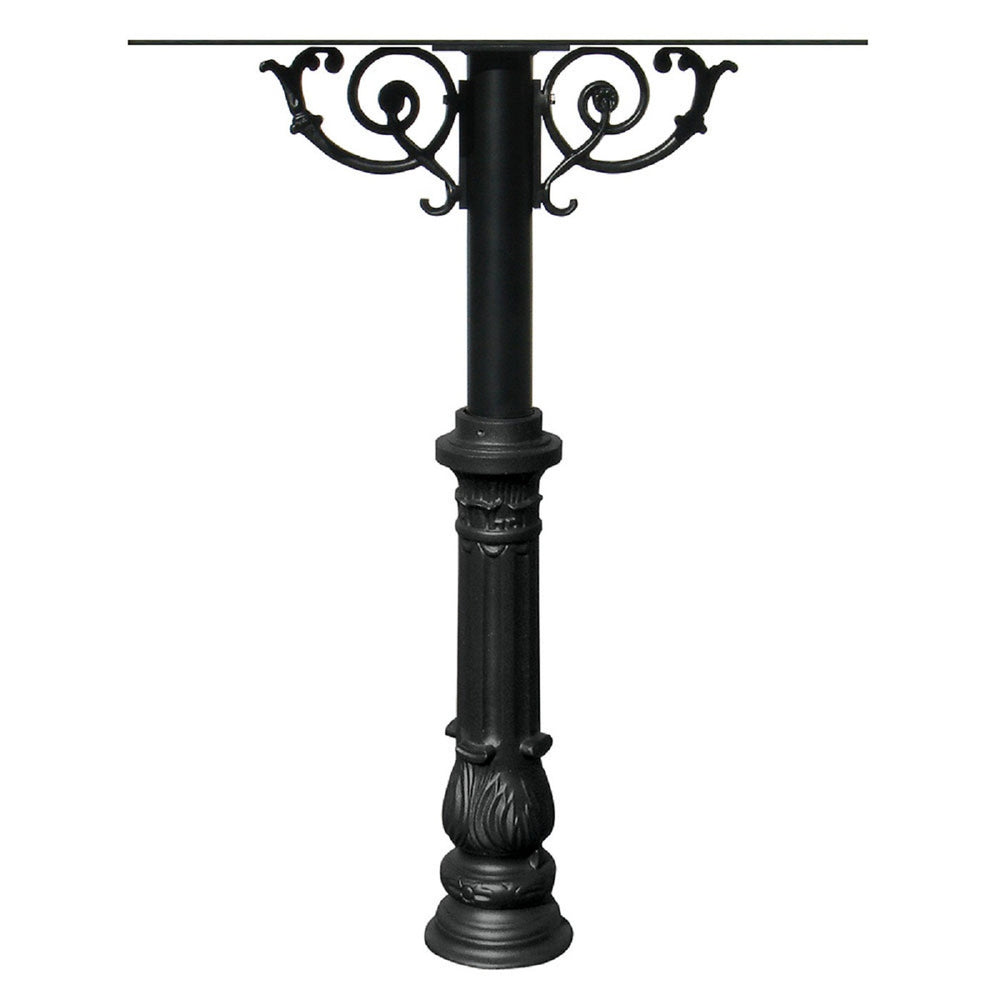 QualArc Hanford QUAD Mailbox Post System Scroll Support Cast Aluminum
