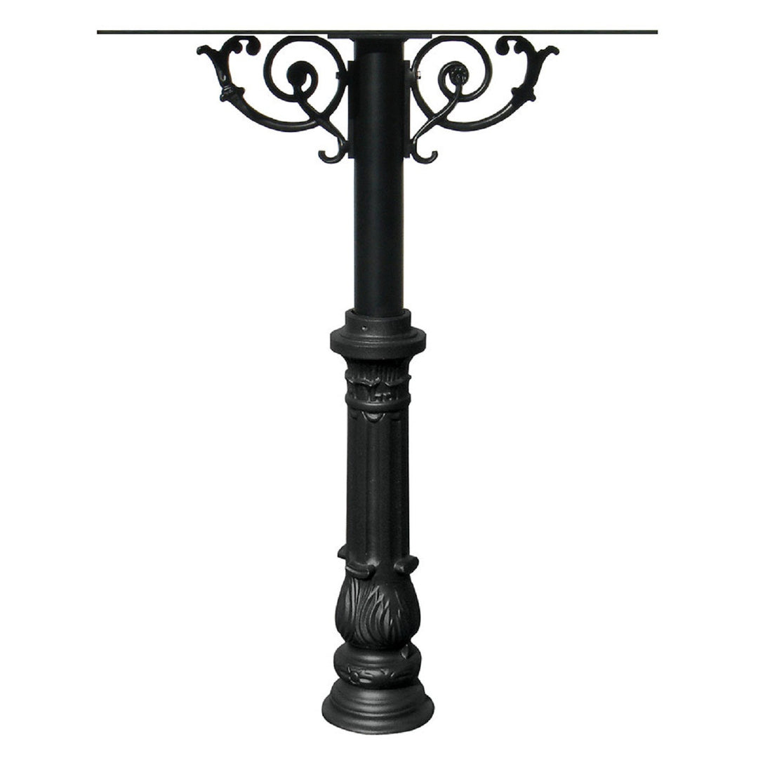 QualArc Hanford QUAD Mailbox Post System Scroll Support Cast Aluminum