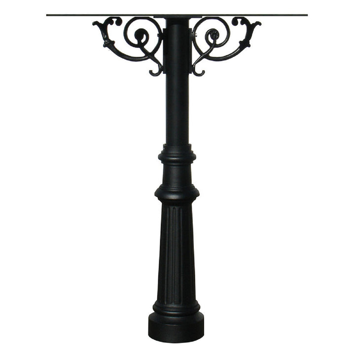 QualArc Hanford QUAD Mailbox Post System Scroll Support Cast Aluminum