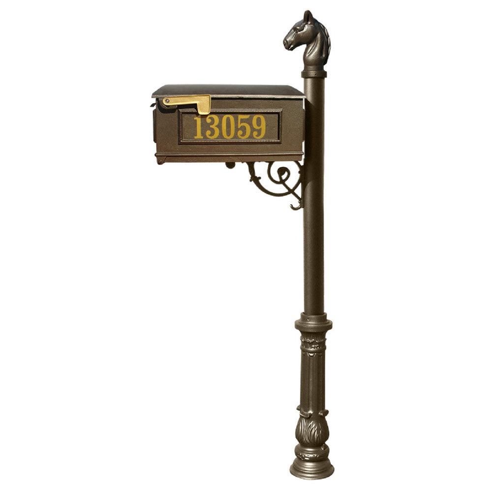 QualArc Lewiston Equine Mailbox Post Cast Aluminum