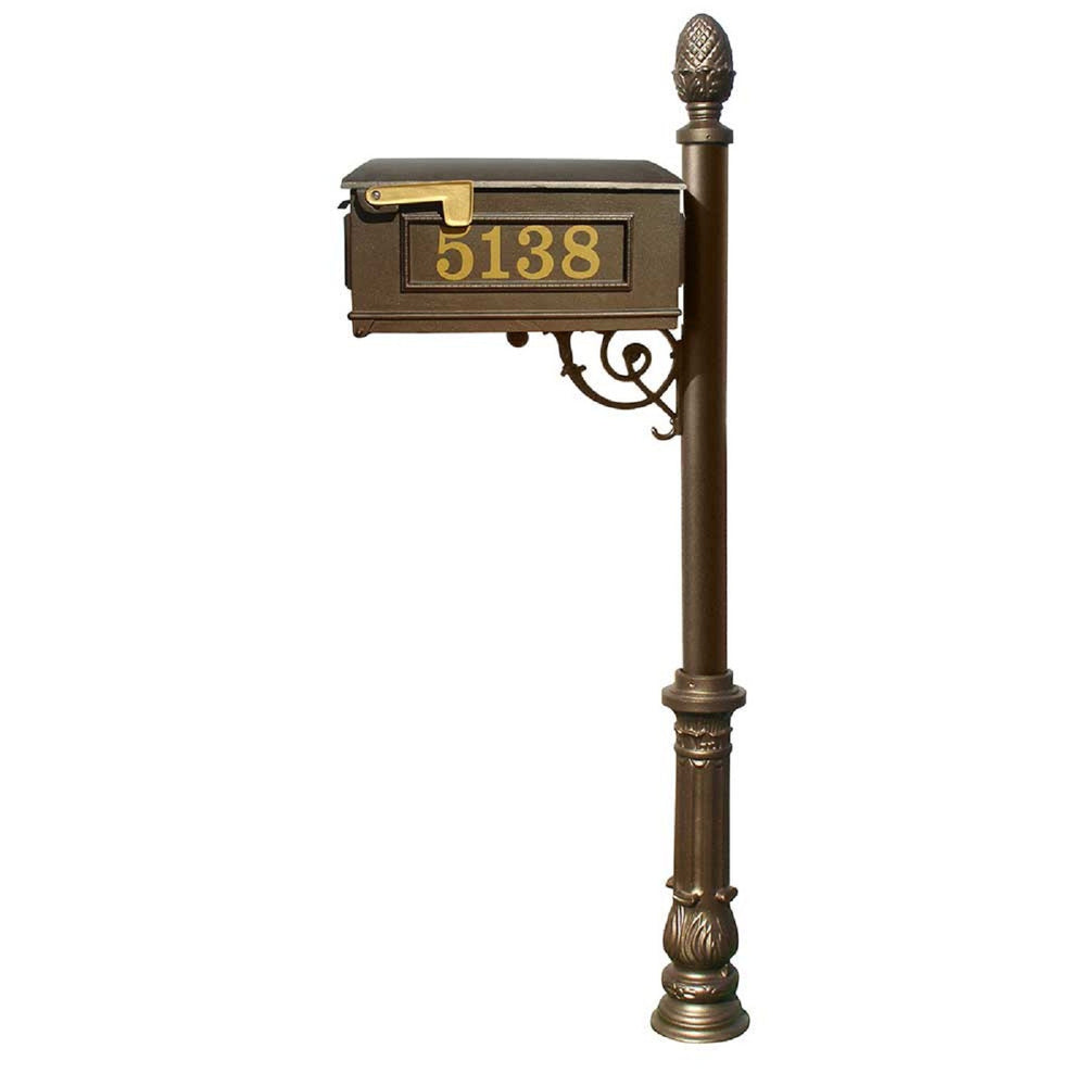 Qual Arc Lewiston Mailbox Cast Aluminum Vinyl Number Weather Resistant