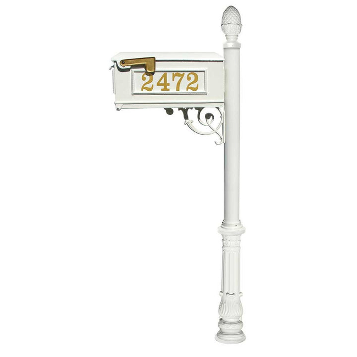 Qual Arc Lewiston Mailbox Cast Aluminum Vinyl Number Weather Resistant