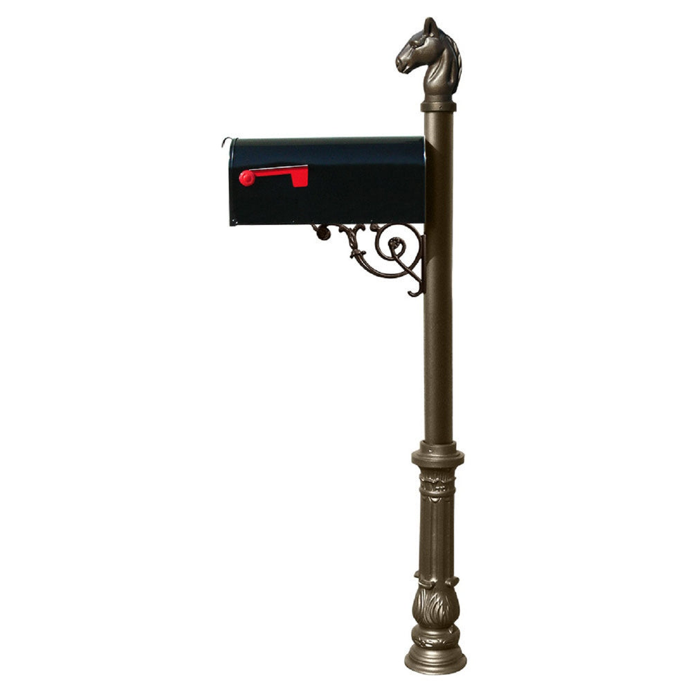 QualArc Lewiston Equine Post E1 Economy Mailbox Cast Aluminum