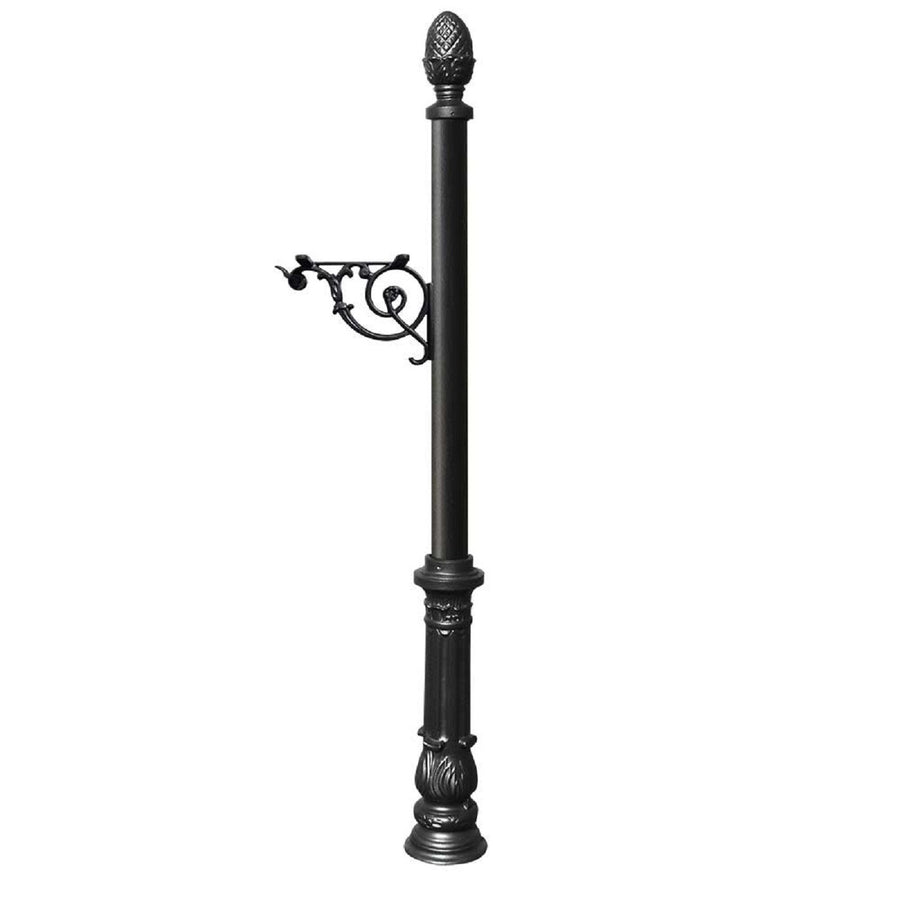 QualArc Lewiston Decorative Mailbox Post Only Cast Aluminum Weather Resistant