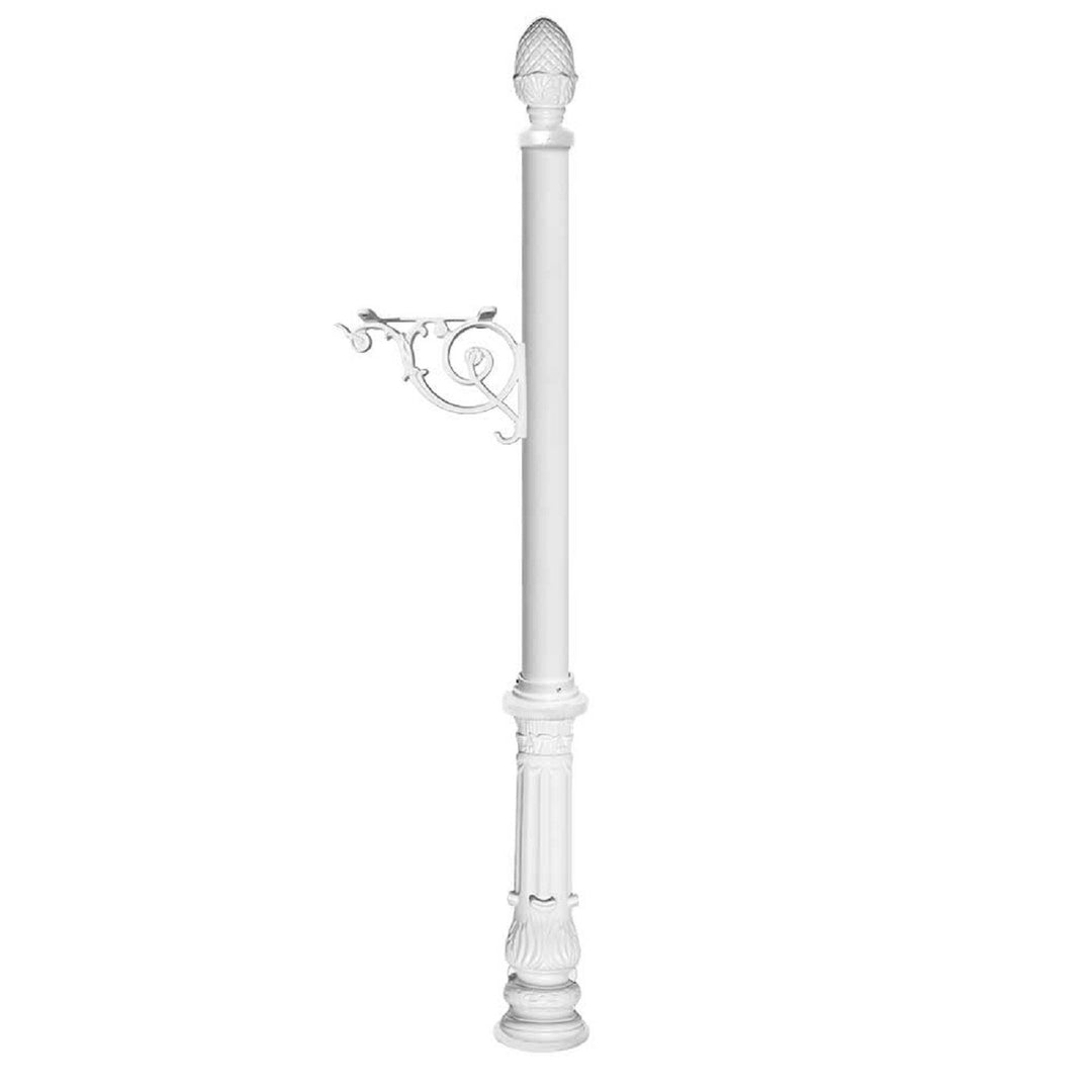 QualArc Lewiston Decorative Mailbox Post Only Cast Aluminum Weather Resistant