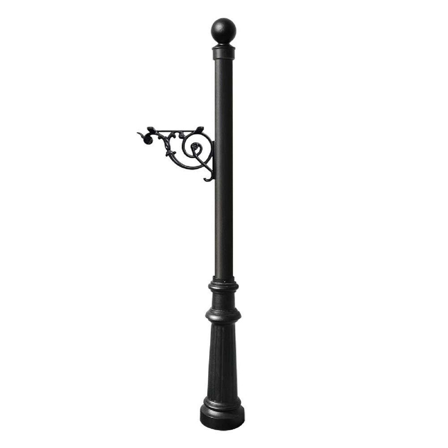 QualArc Lewiston Decorative Mailbox Post Only Cast Aluminum