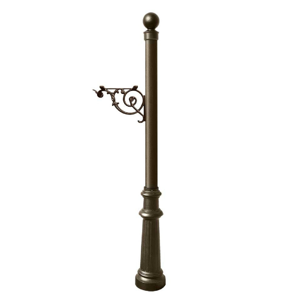 QualArc Lewiston Decorative Mailbox Post Only Cast Aluminum
