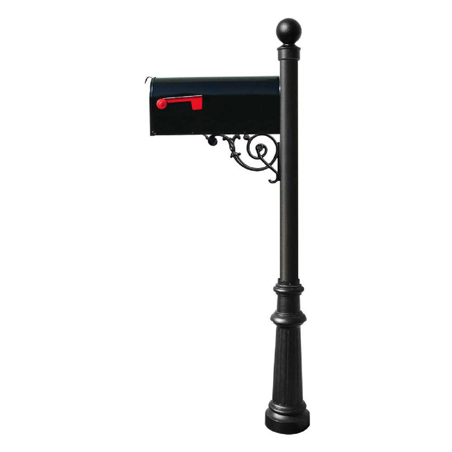 QualArc Lewiston Post Economy Mounted Plate Mailbox Cast Aluminum