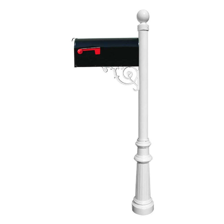 QualArc Lewiston Post Economy Mounted Plate Mailbox Cast Aluminum