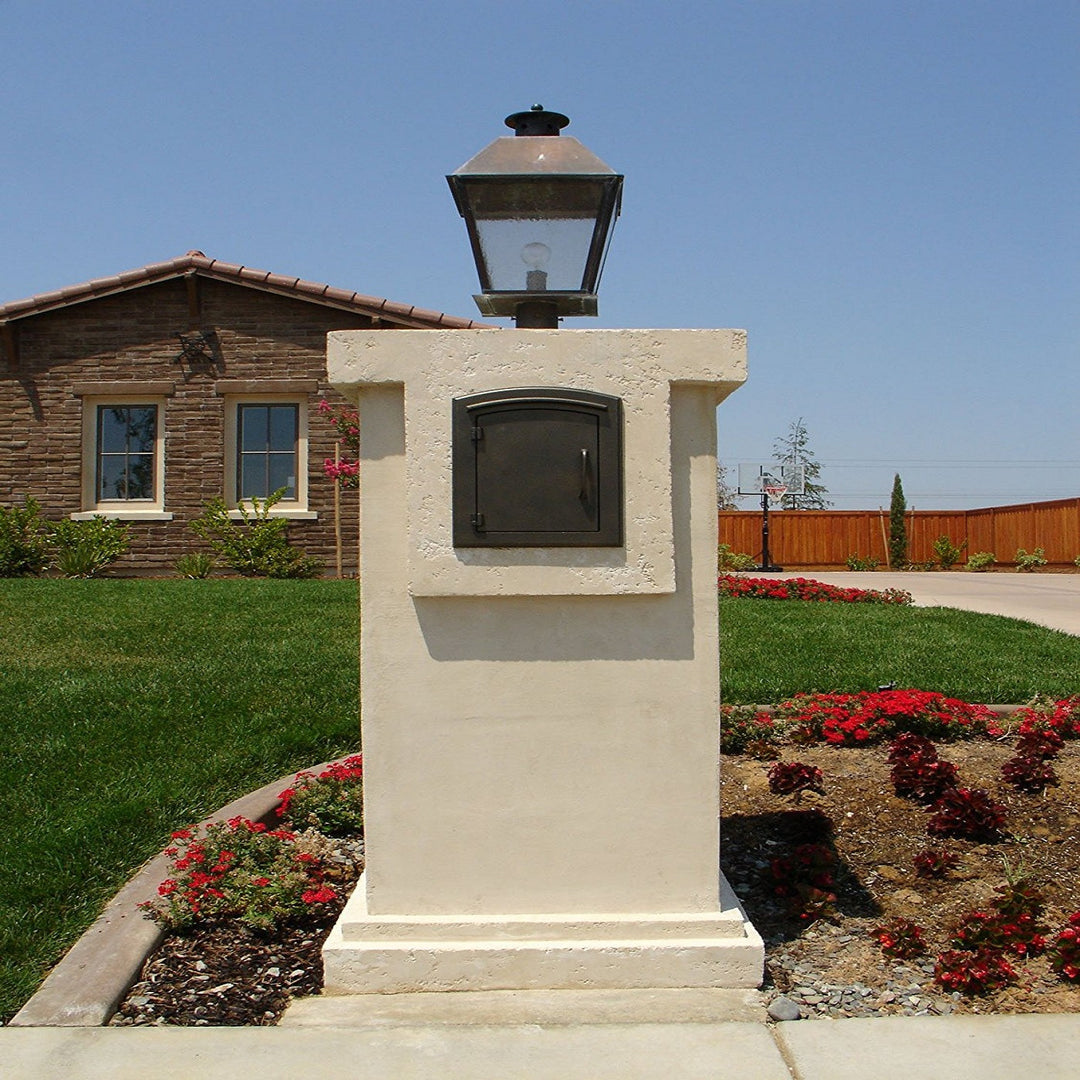 Qualarc Manchester Security Drop Chute Mailbox Decorative Fleur De Lis Door Logo Faceplate