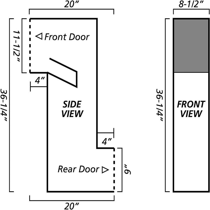 Qualarc Manchester Security Locking DROP CHUTE Plain Door Column Mailbox