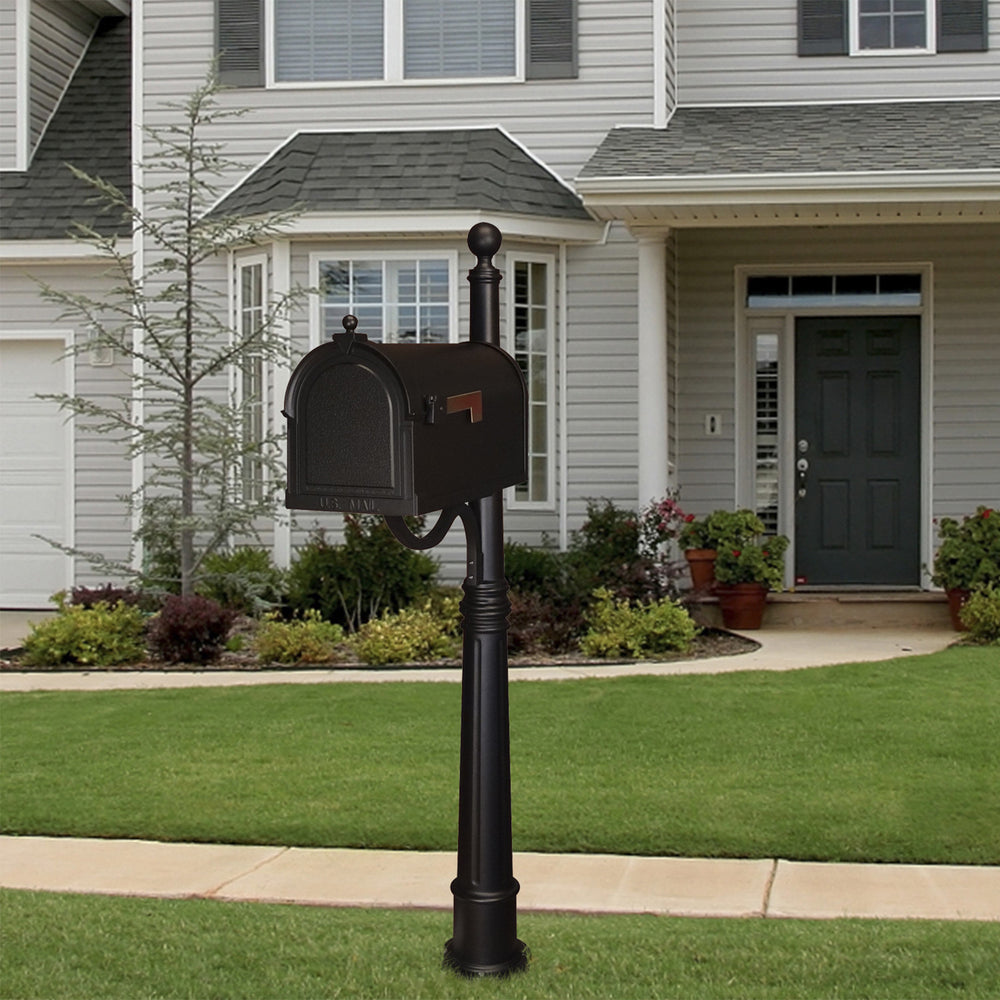 Special Lite Berkshire Curbside Mailbox with Ashland Mailbox Post Unit; SCB-1015_SPK-600