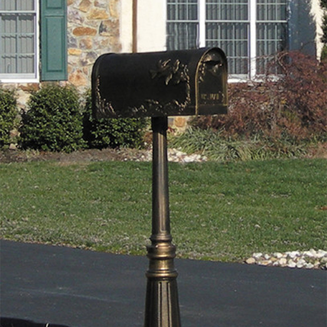 Special Lite Floral Curbside Mailbox with Tacoma Mailbox Post Unit; SCF-1003_SPK-591