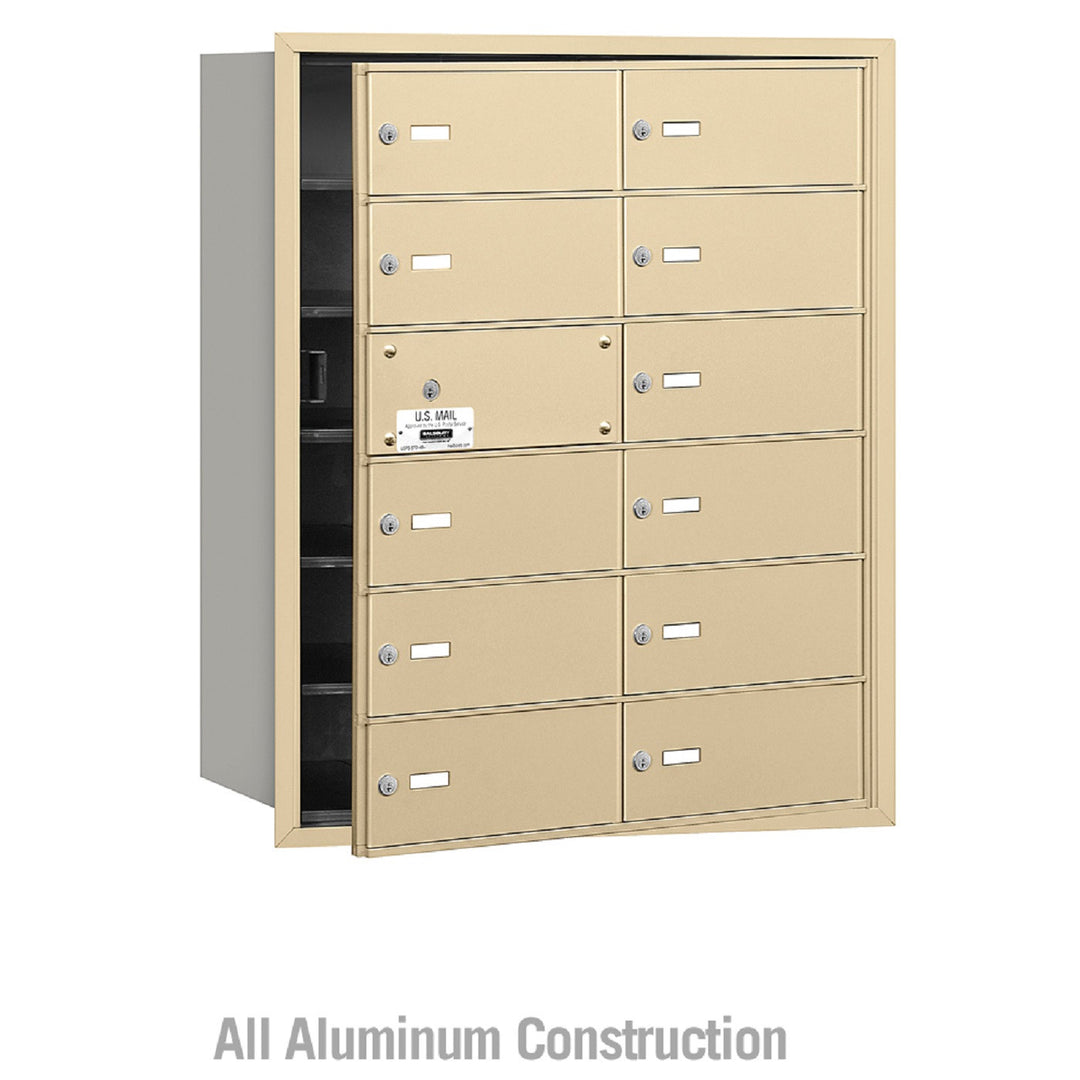 Salsbury Industries 4B+ Commercial Horizontal Mailbox 12 B Door Front Loading Private Access