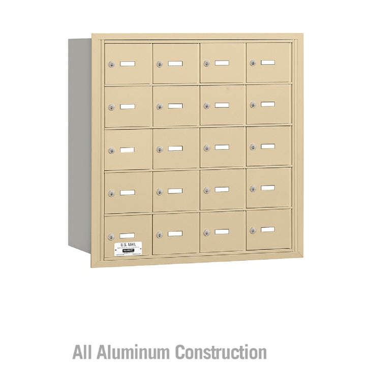 Salsbury Industries Commercial 4B+ Horizontal Mailbox 20 A Door Rear Loading Private Access