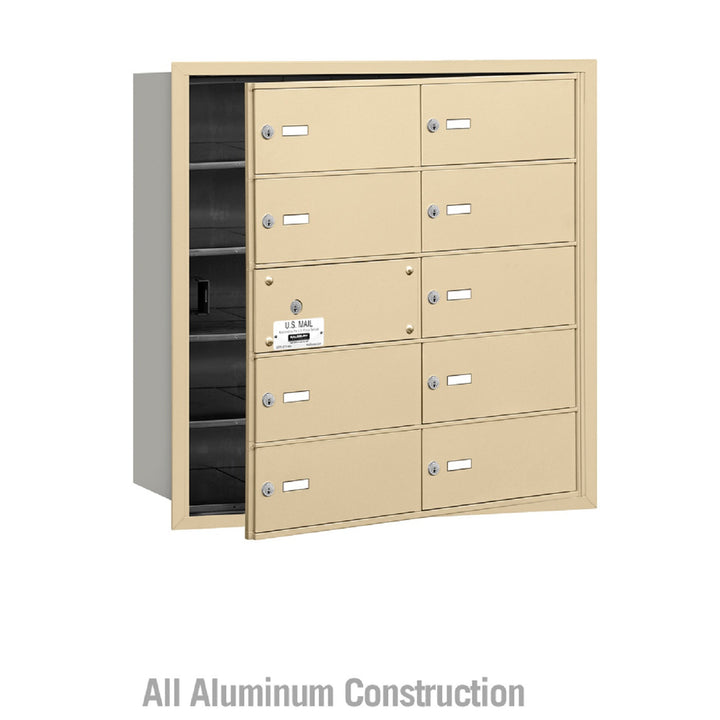 Salsbury Industries Commercial 4B+ Horizontal Mailbox 10 B Door 9 Usable Front Loading USPS Access