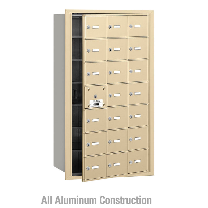 Salsbury Industries Commercial 4B+ Horizontal Mailbox 21 A Door 20 Usable Front Loading USPS Access