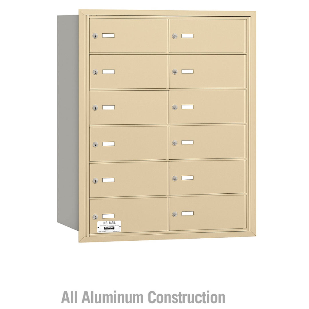 Salsbury Industries Commercial 4B+ Horizontal Mailbox 12 B Door Rear Loading USPS Access
