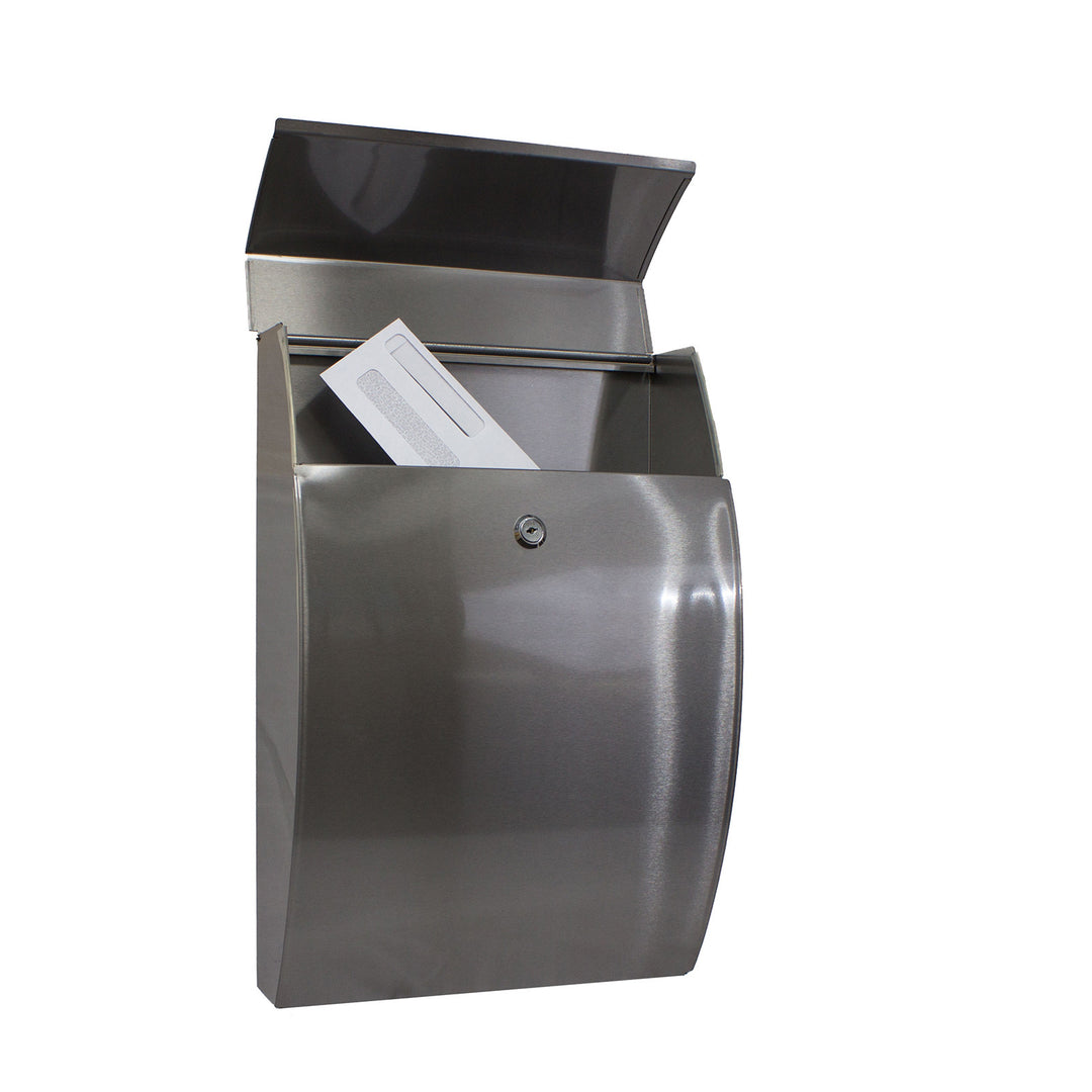 QualArc Glacial Locking Mailbox Stainless Steel