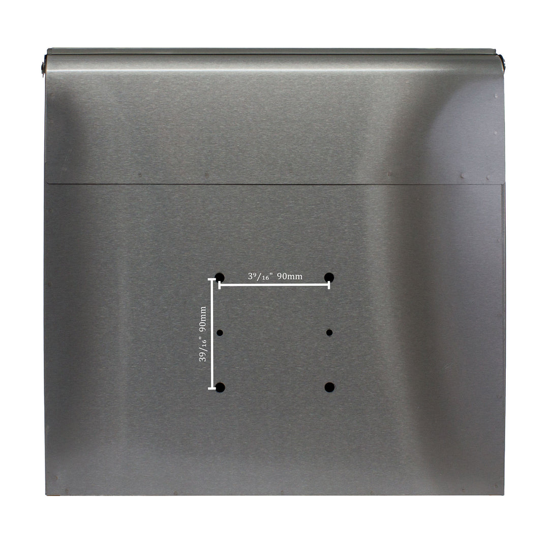 QualArc Compton Locking Wall Mount Mailbox Stainless Steel