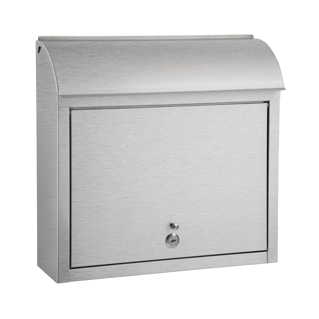 QualArc Compton Locking Wall Mount Mailbox Stainless Steel
