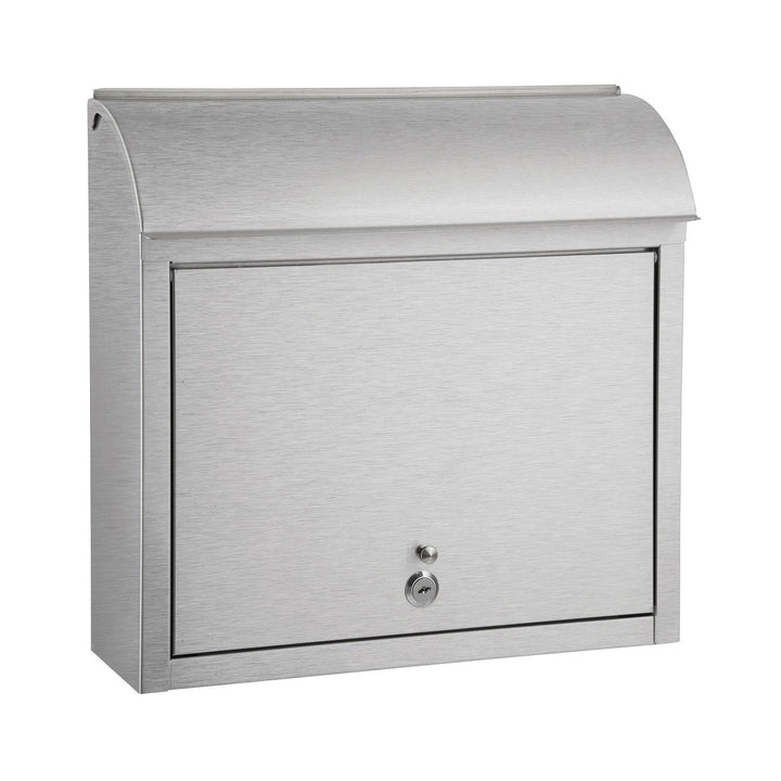QualArc Compton Locking Wall Mount Mailbox Stainless Steel
