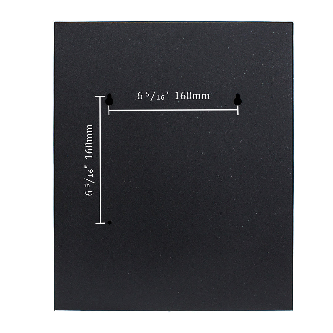 QualArc Woodlake Locking Mailbox in Stainless Steel with Black Trim