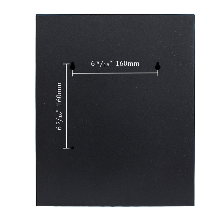 QualArc Woodlake Locking Mailbox in Stainless Steel with Black Trim