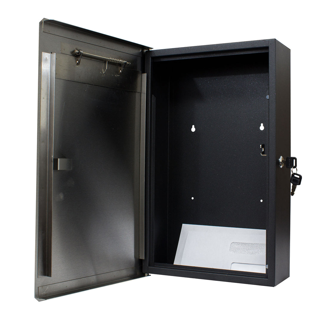 QualArc Winfield Verse Wall Mount Locking Mailbox Stainless
