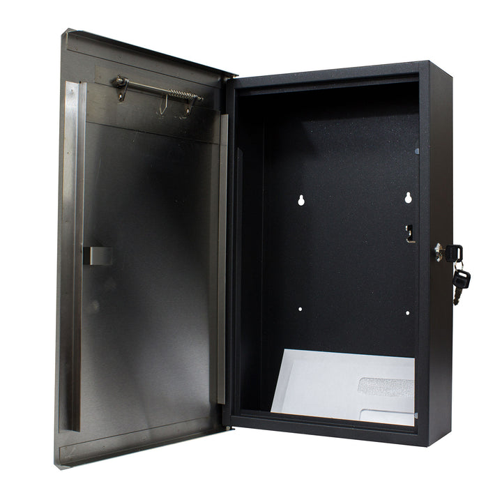 QualArc Winfield Verse Wall Mount Locking Mailbox Stainless