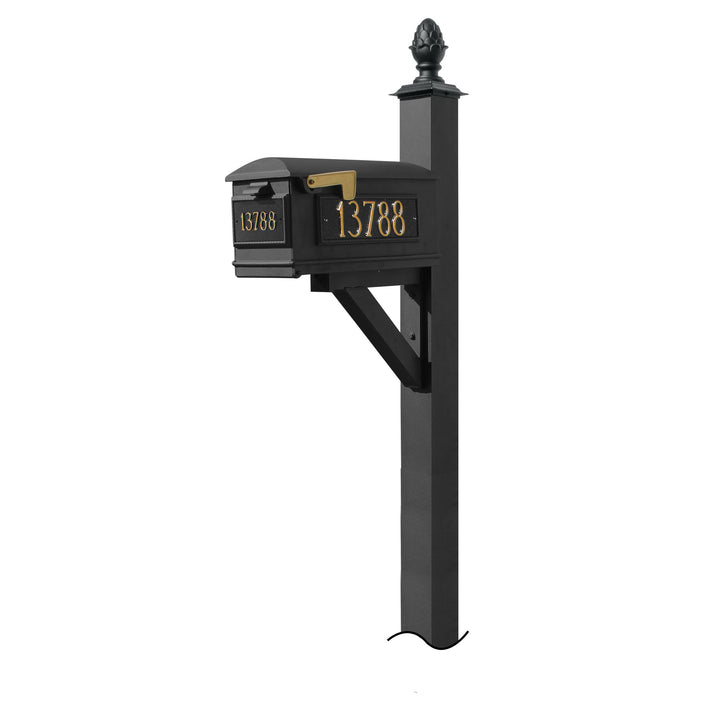 QualArc Westhaven System with Lewiston Mailbox, (No Base) Pineapple Finial