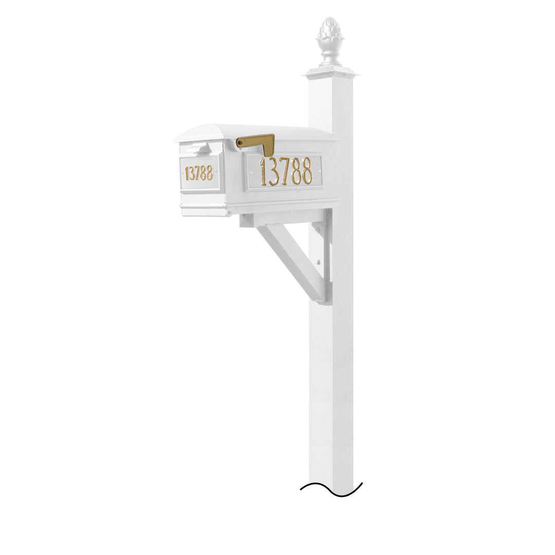 QualArc Westhaven System with Lewiston Mailbox, (No Base) Pineapple Finial
