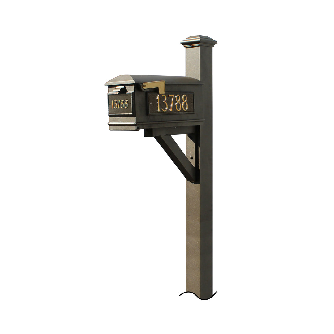 QualArc Westhaven System with Lewiston Mailbox, (No Base) Pyramid Finial