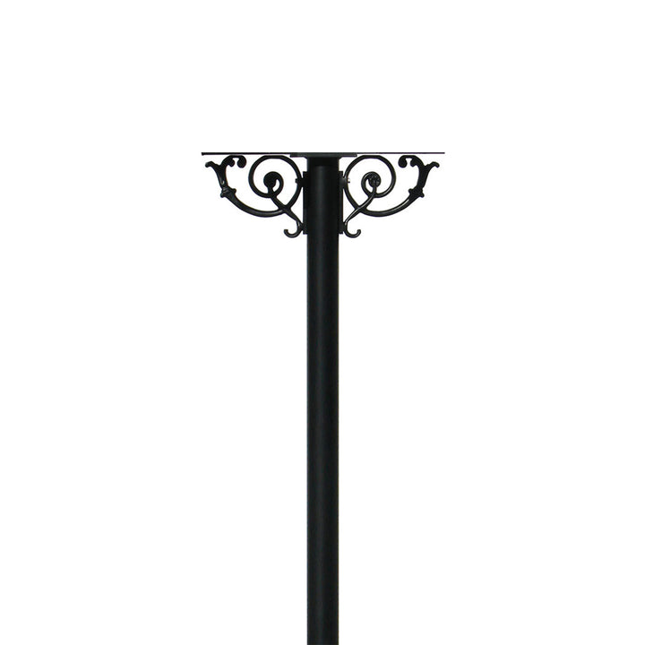 QualArc Hanford TWIN Mailbox Post System with Scroll Supports